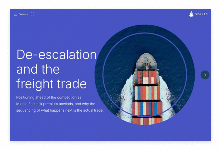 Freight Whitepaper - De-escalation and the freight trade